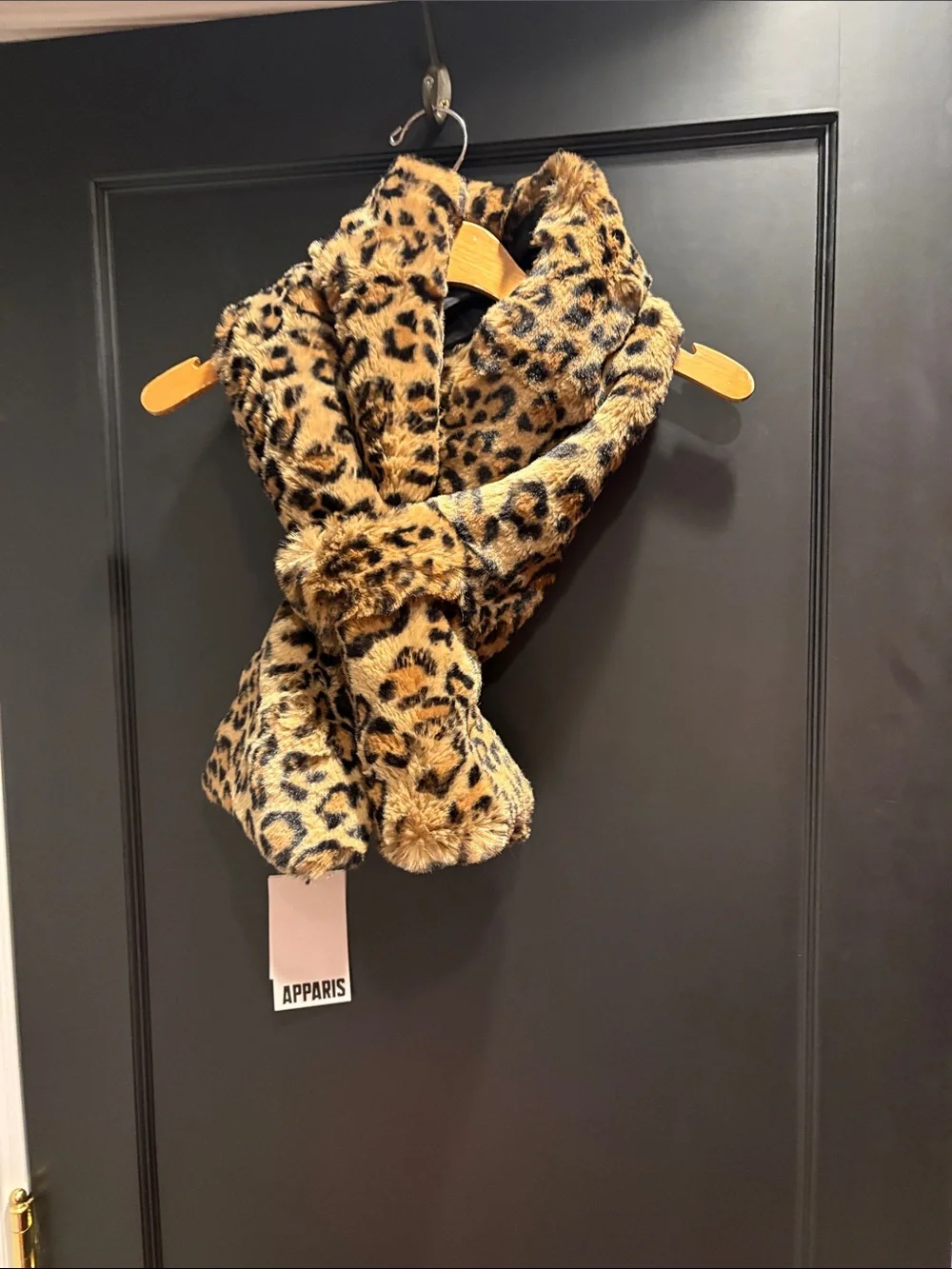 Cheetah leopard faux fur rabbit scarf soft feels like butter ski neck warmer
